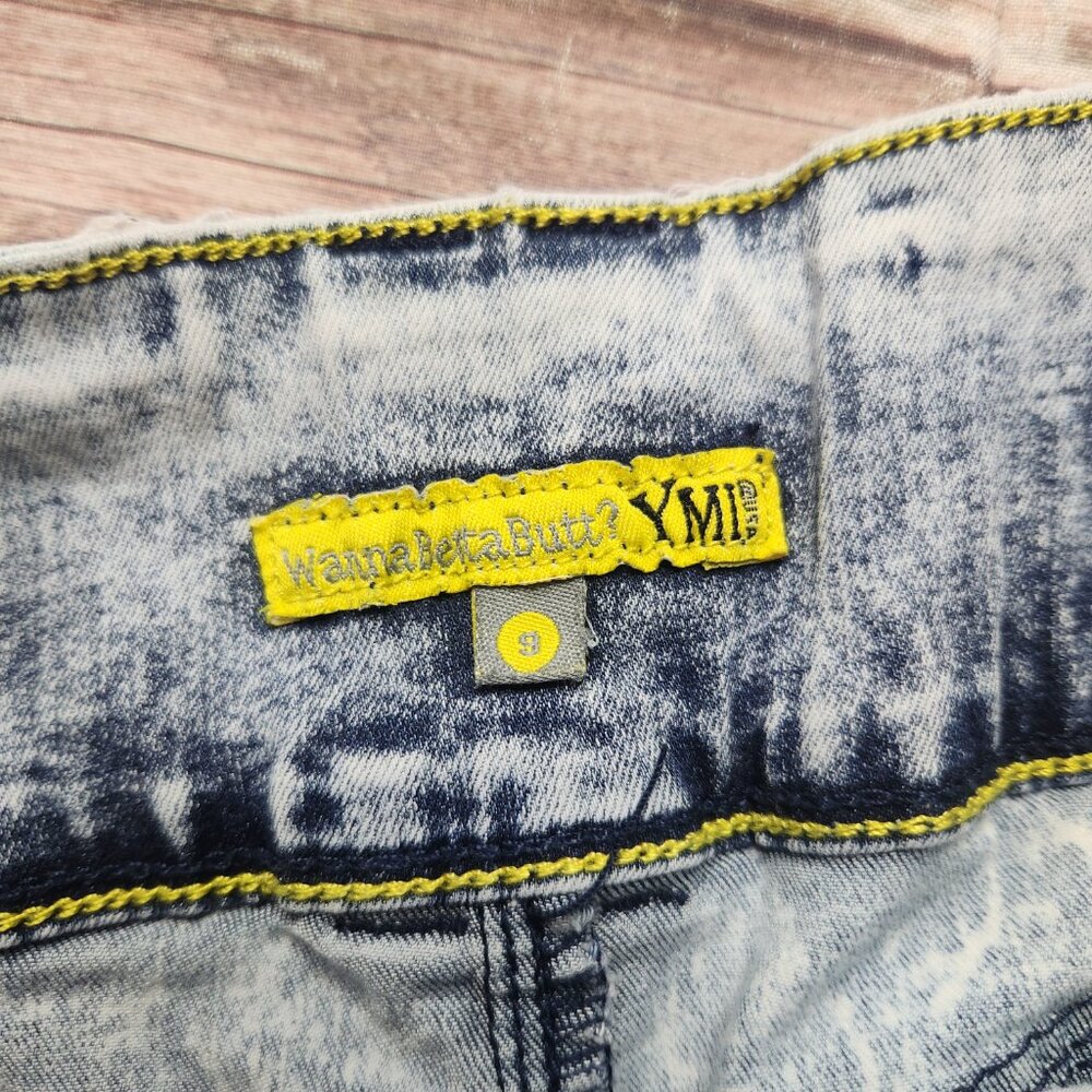 5/$15 YMI Acid Wash Grunge Jean Shorts - Picture 3 of 7